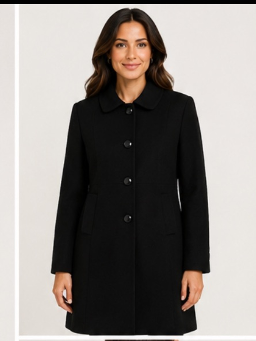 J crew black will blend coat size Small outerwear, career, classic